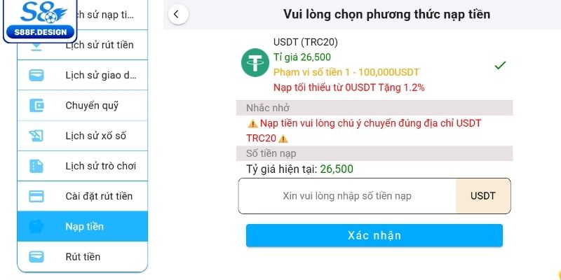 Lưu ý quan trọng khi gửi lệnh nạp