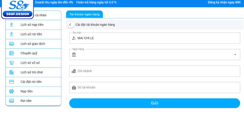 Rút qua ngân hàng