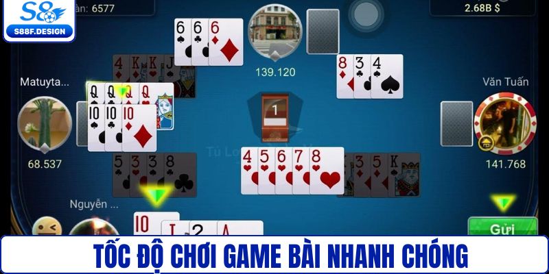 Tốc độ game bài online cực nhanh chóng